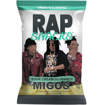 RAP SNACKS - Migos Sour Cream with a Dab of Ranch Chips 71g